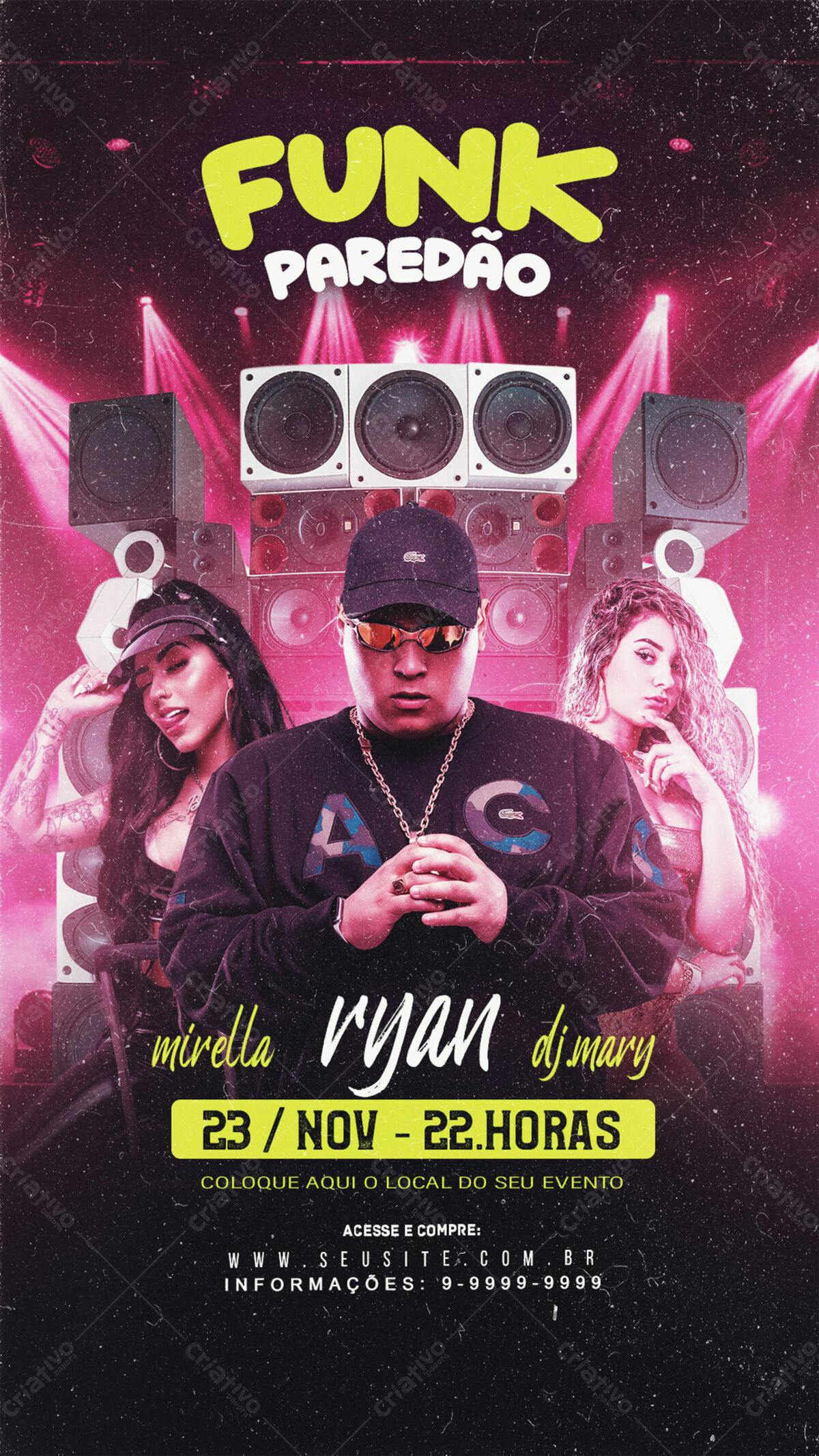 Flyer Funk Paredão PSD Editável