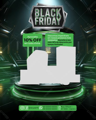 Flyer De Black Friday 10% De Desconto