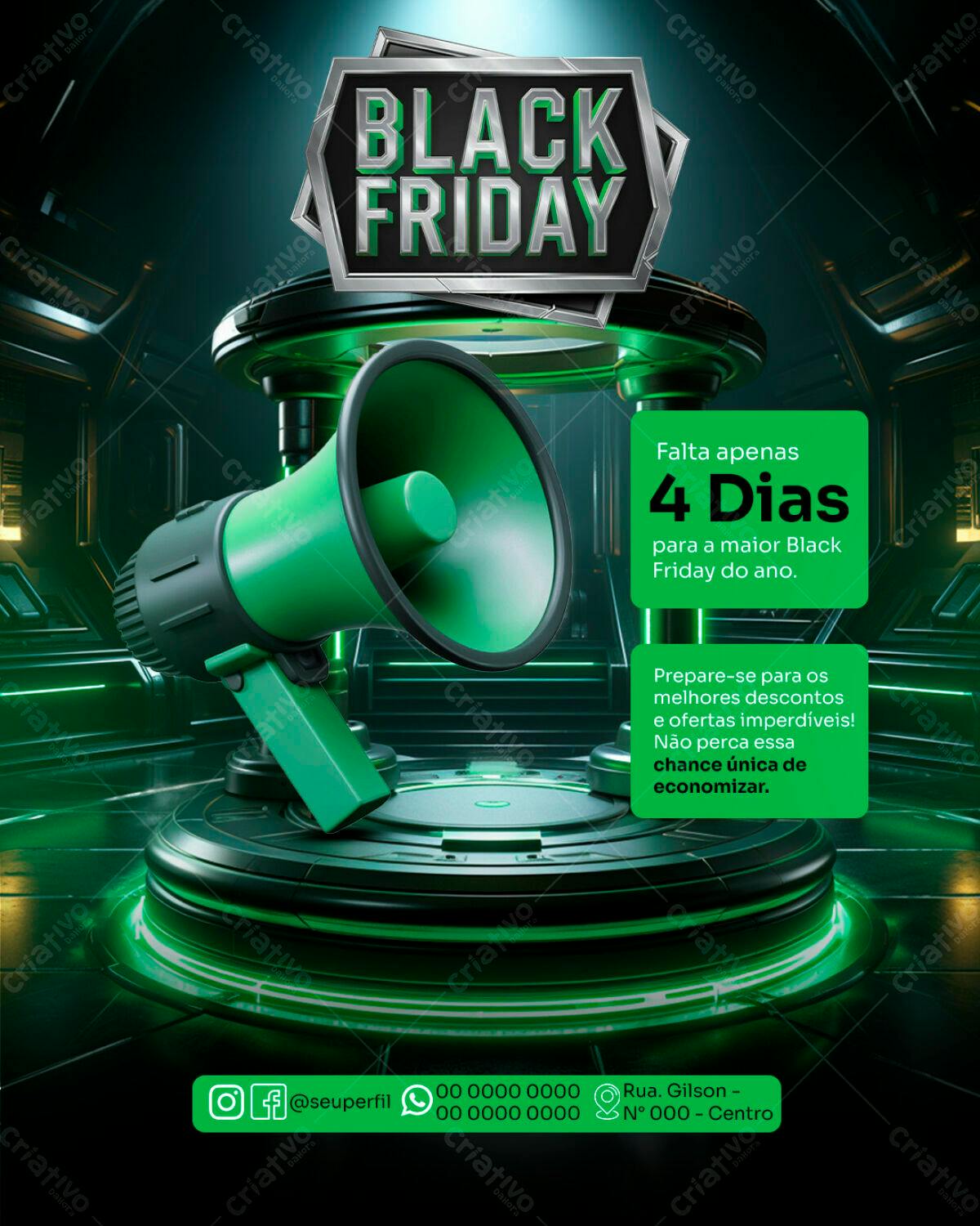 Flyer Black Friday PSD Editável