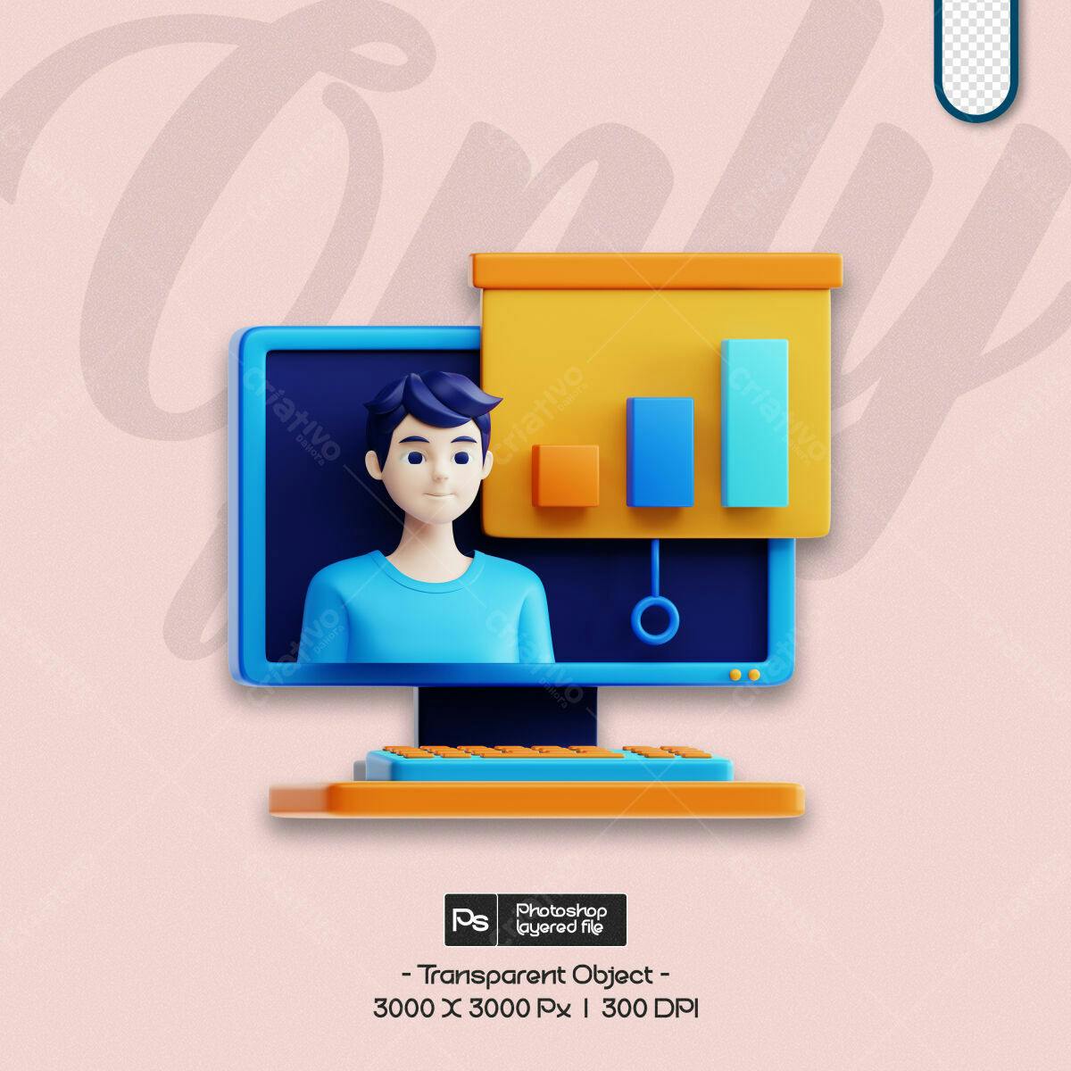PSD Mockup de Apresentação 3D PSD Editável
