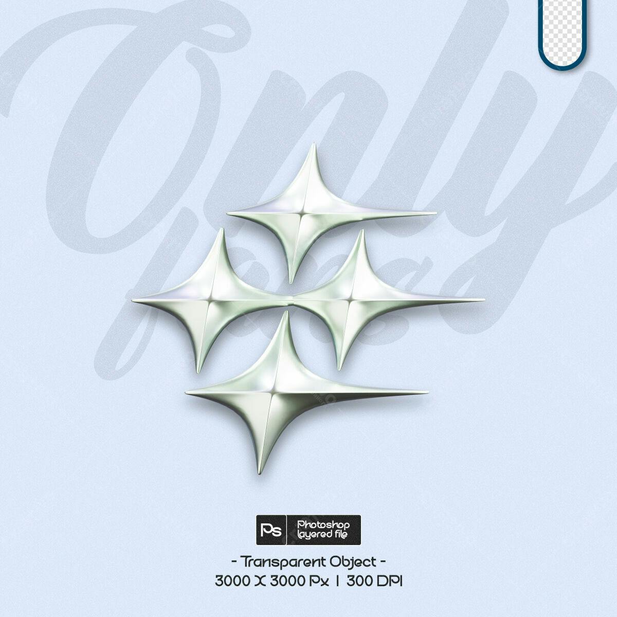 Objeto Decorativo Abstrato PSD Editável