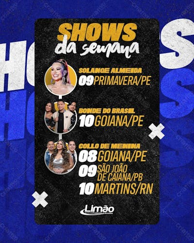 Shows da Semana de Novembro - Artistas