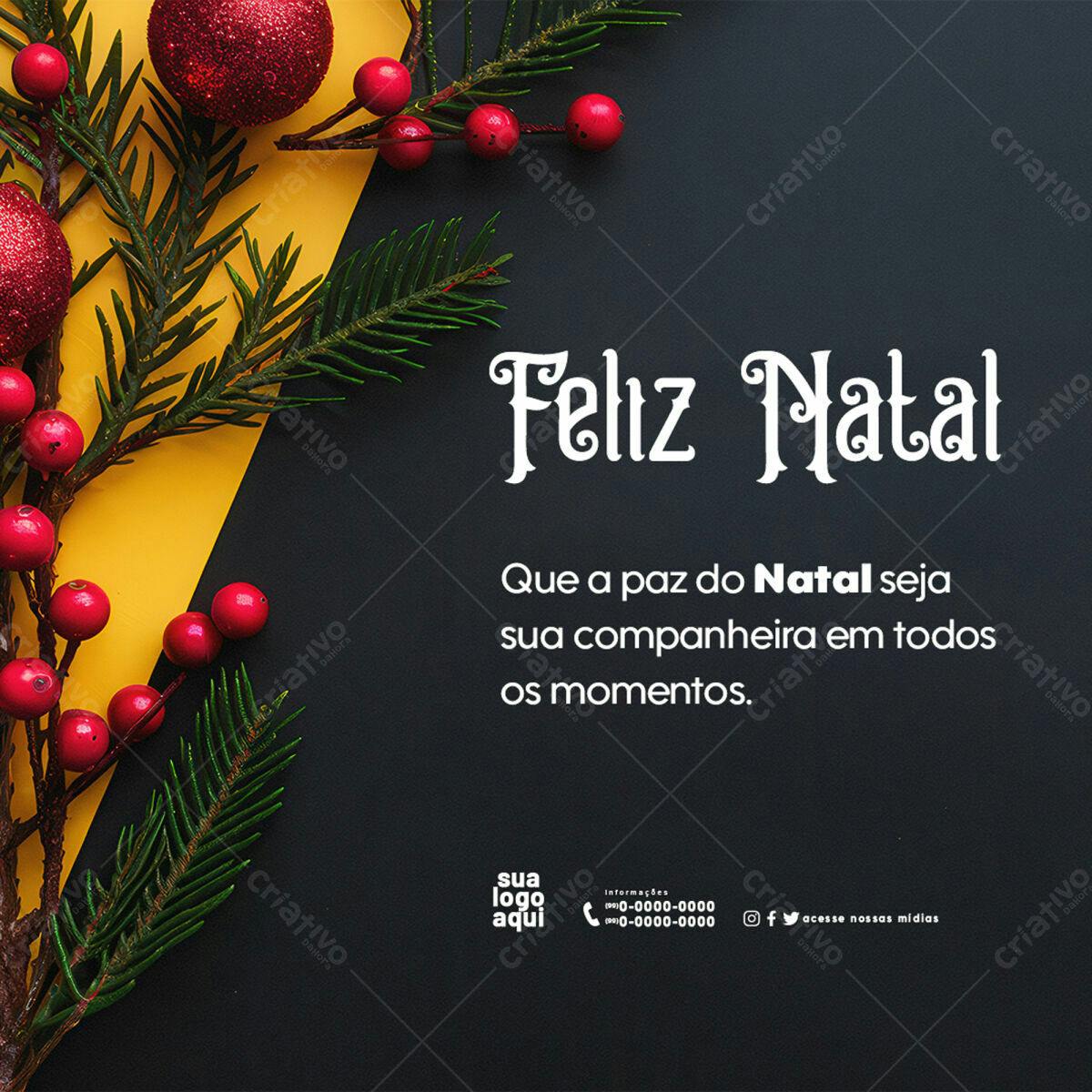 Postagem de Natal PSD Editável