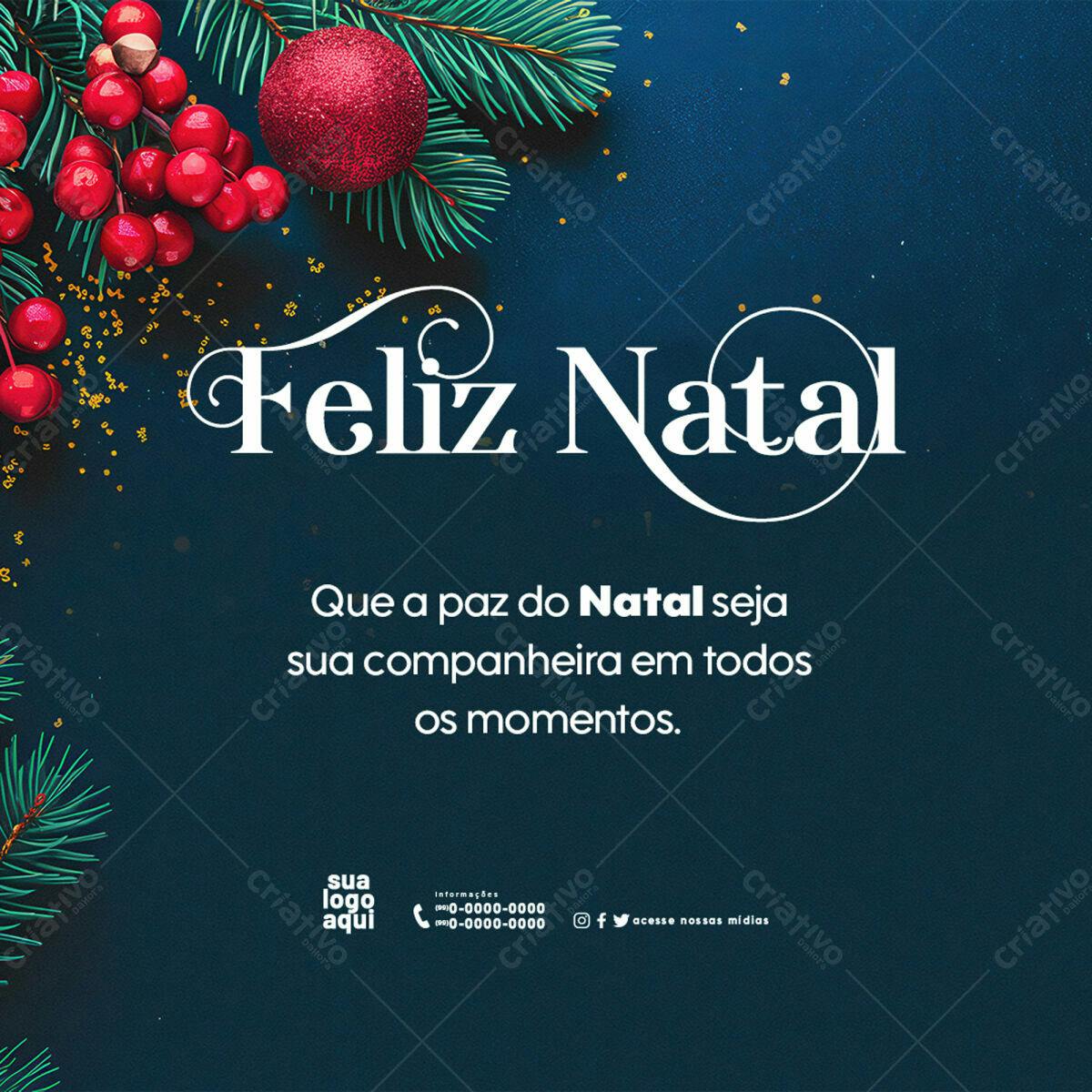 Postagem para Boas Festas Natal PSD Editável