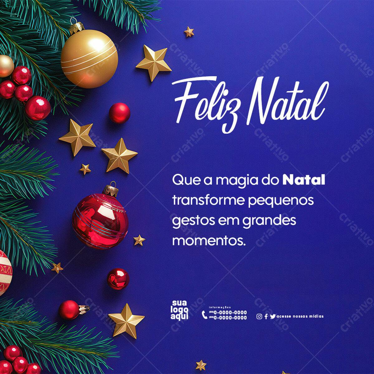 Postagem de Natal PSD Editável