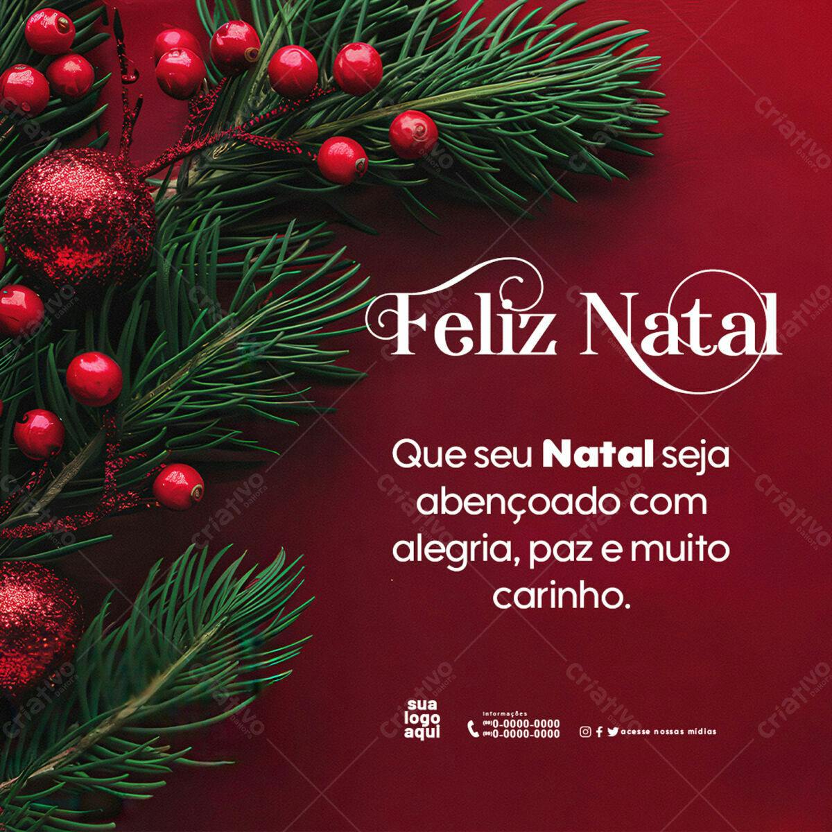 Postagem de Natal PSD Editável