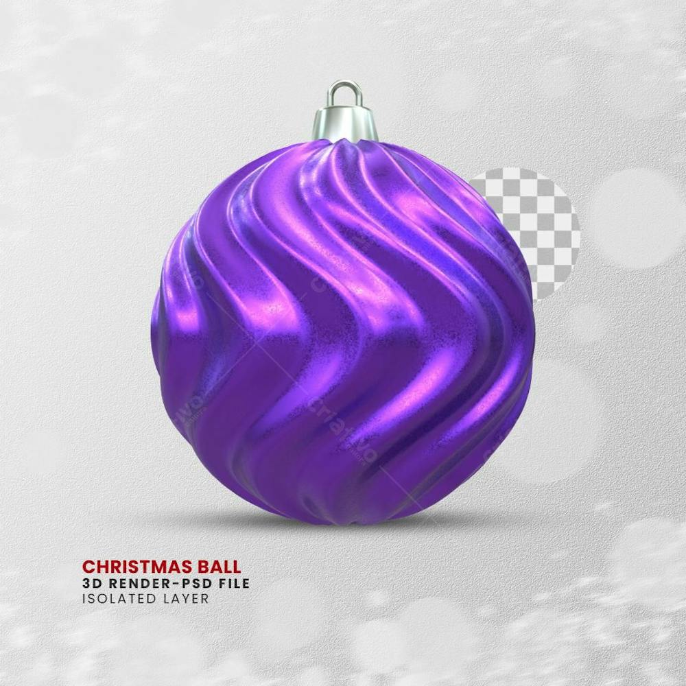 Elemento 3D Render Bola De Natal Christmas Ball 