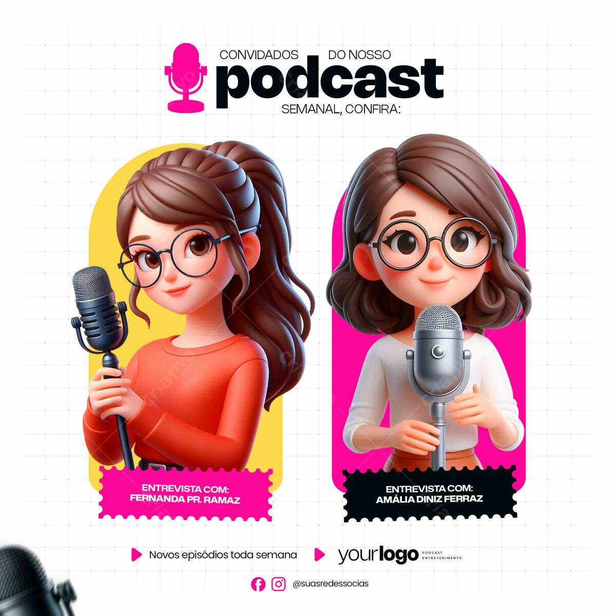 Arte para Podcast PSD Editável