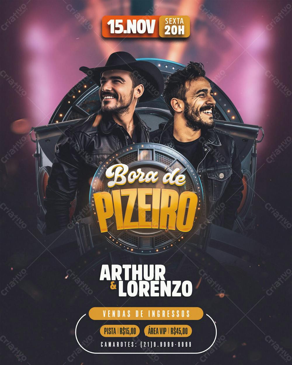 Flyer Evento Bora De Pizeiro Feed