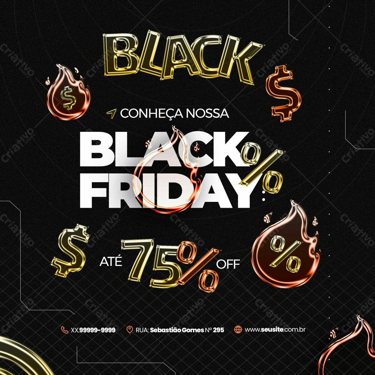 Flyer Black Friday PSD Editável