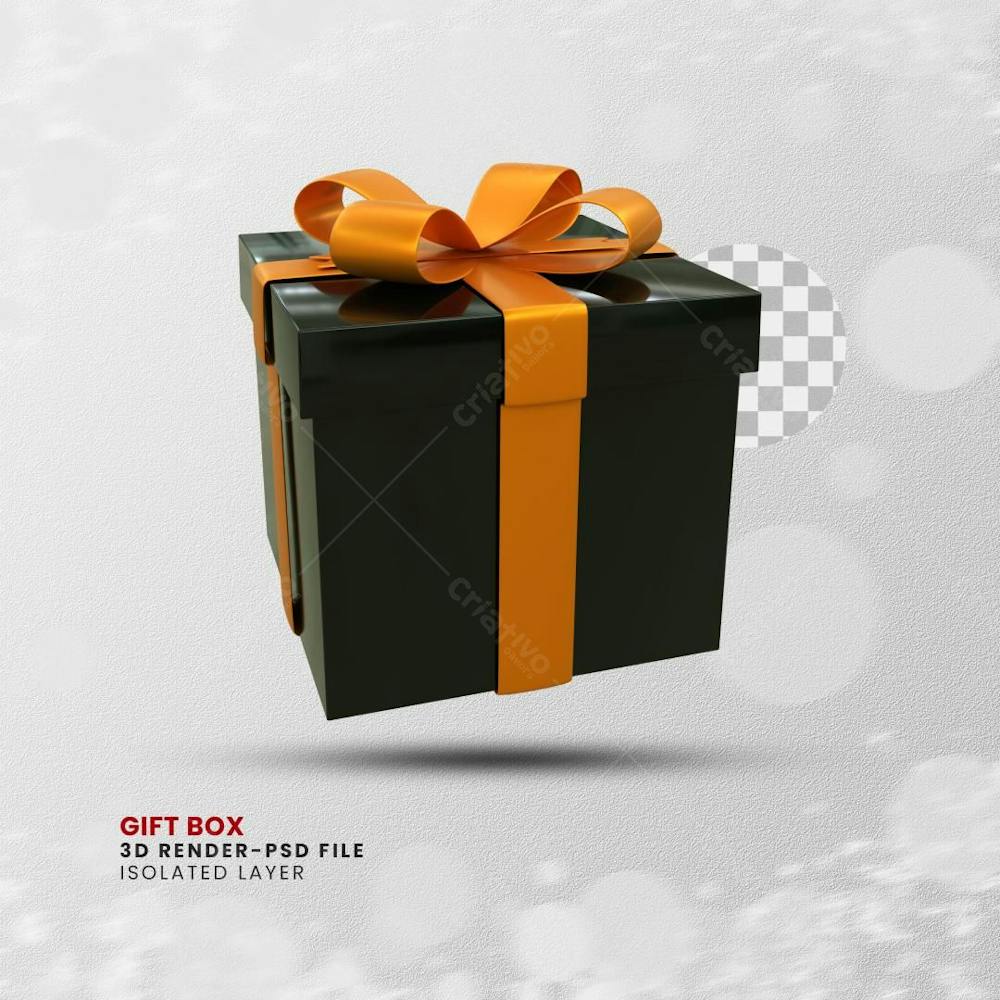 Elemento 3D Render Gift Box De Natal Christmas Gift Box