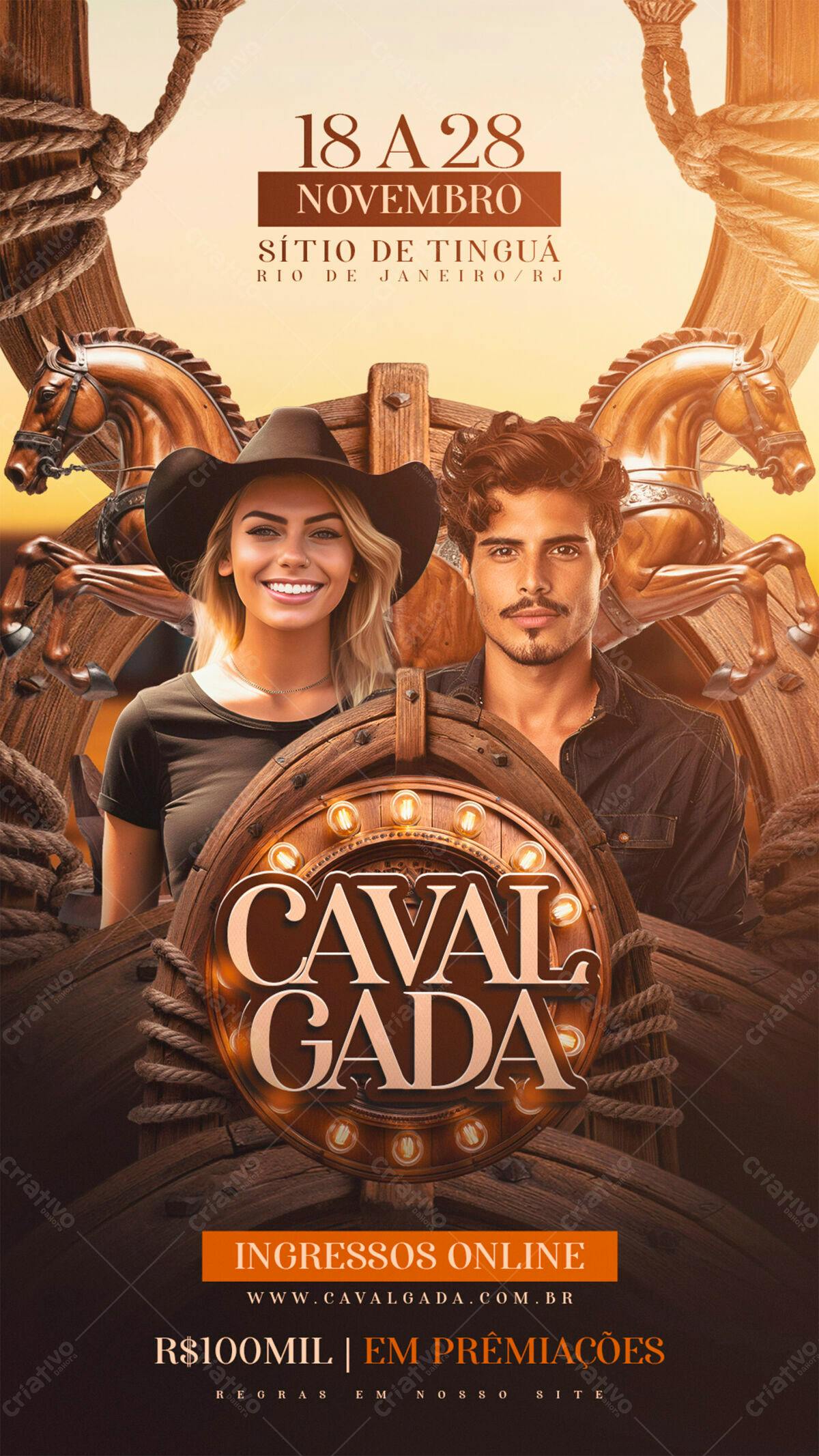 Flyer Cavalgada PSD Editável