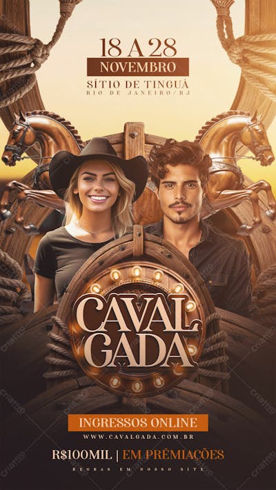 Flyer Evento Cavalgada Story