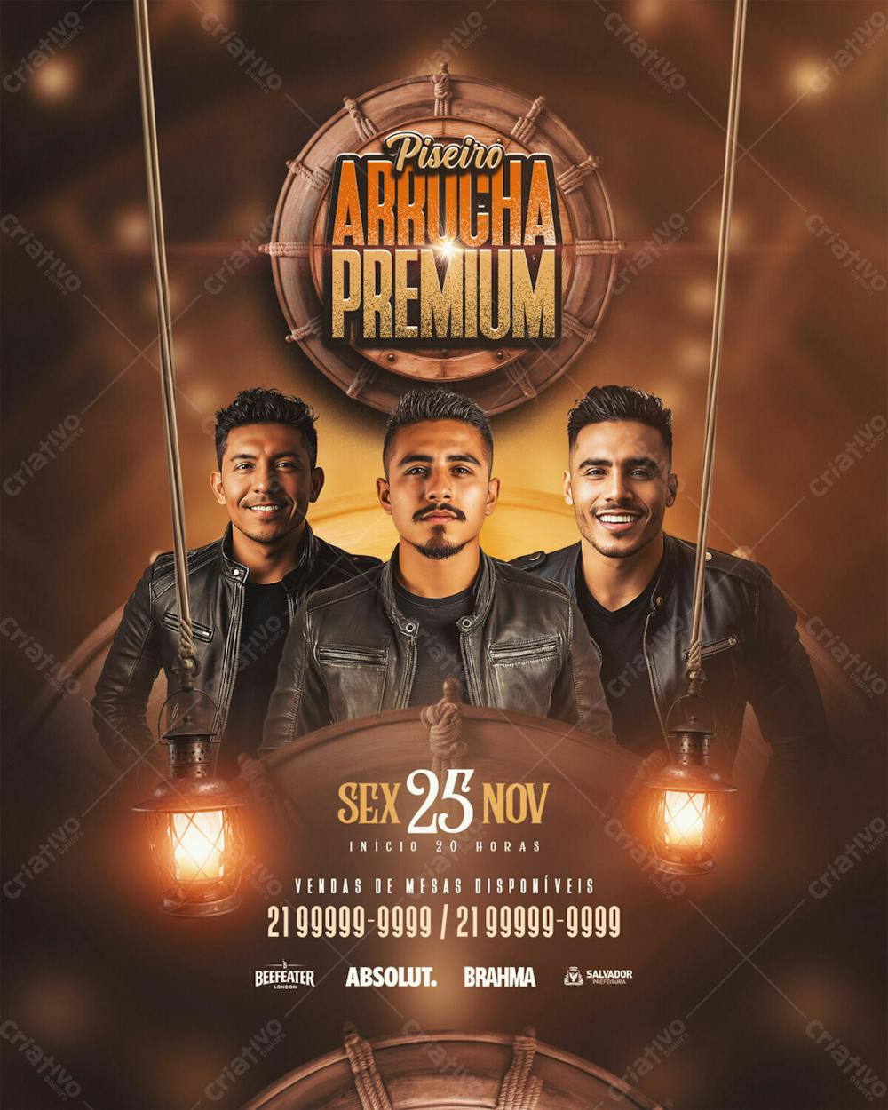 Flyer Evento Piseiro Arrocha Premium Feed