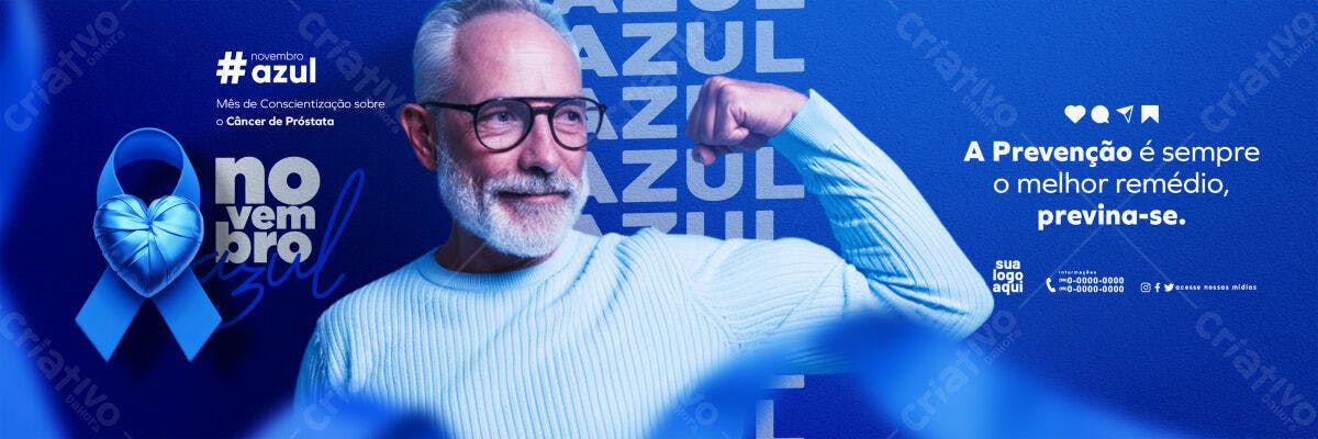 Banner Novembro Azul PSD Editável