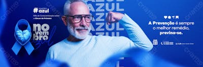 Campanha Novembro Azul Conscientização E Prevenção Do Câncer De Próstata Carrossel