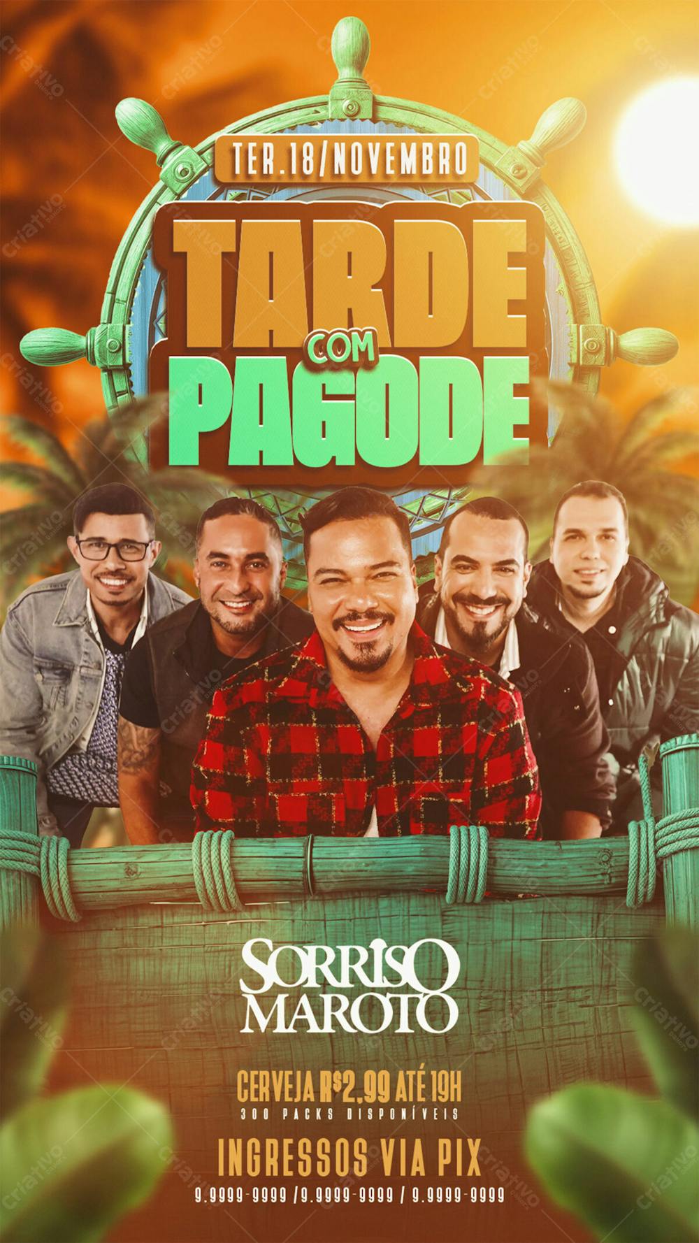 Flyer Evento Tarde Com Pagode Story