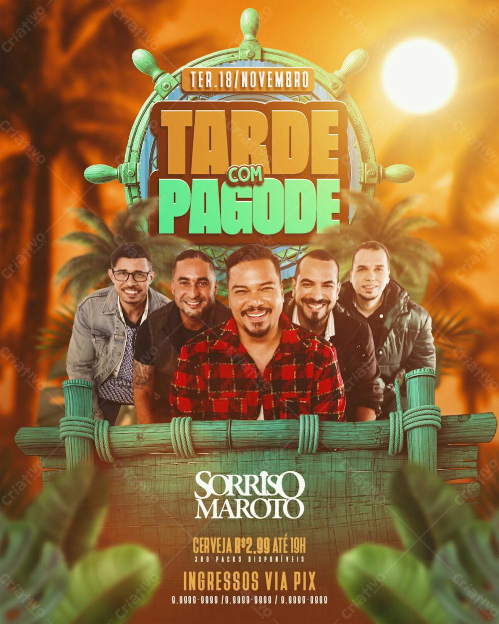 Flyer Evento Tarde Com Pagode Feed