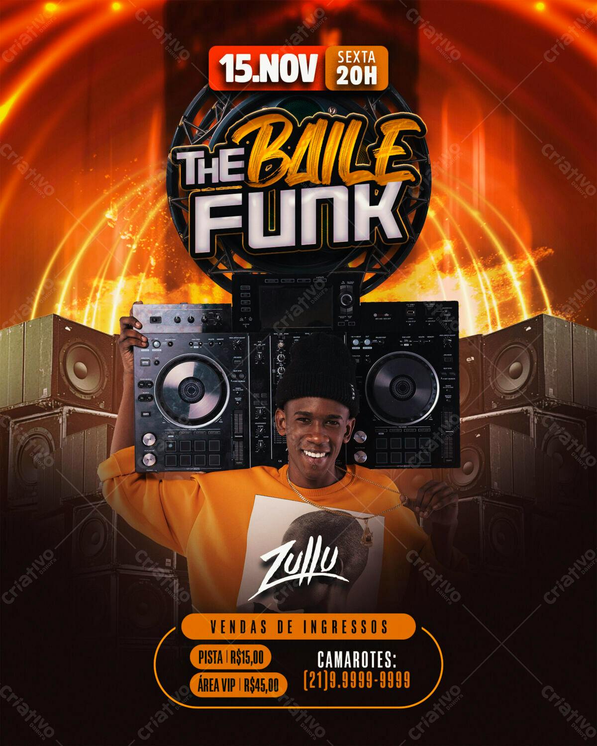 Flyer Baile Funk PSD Editável
