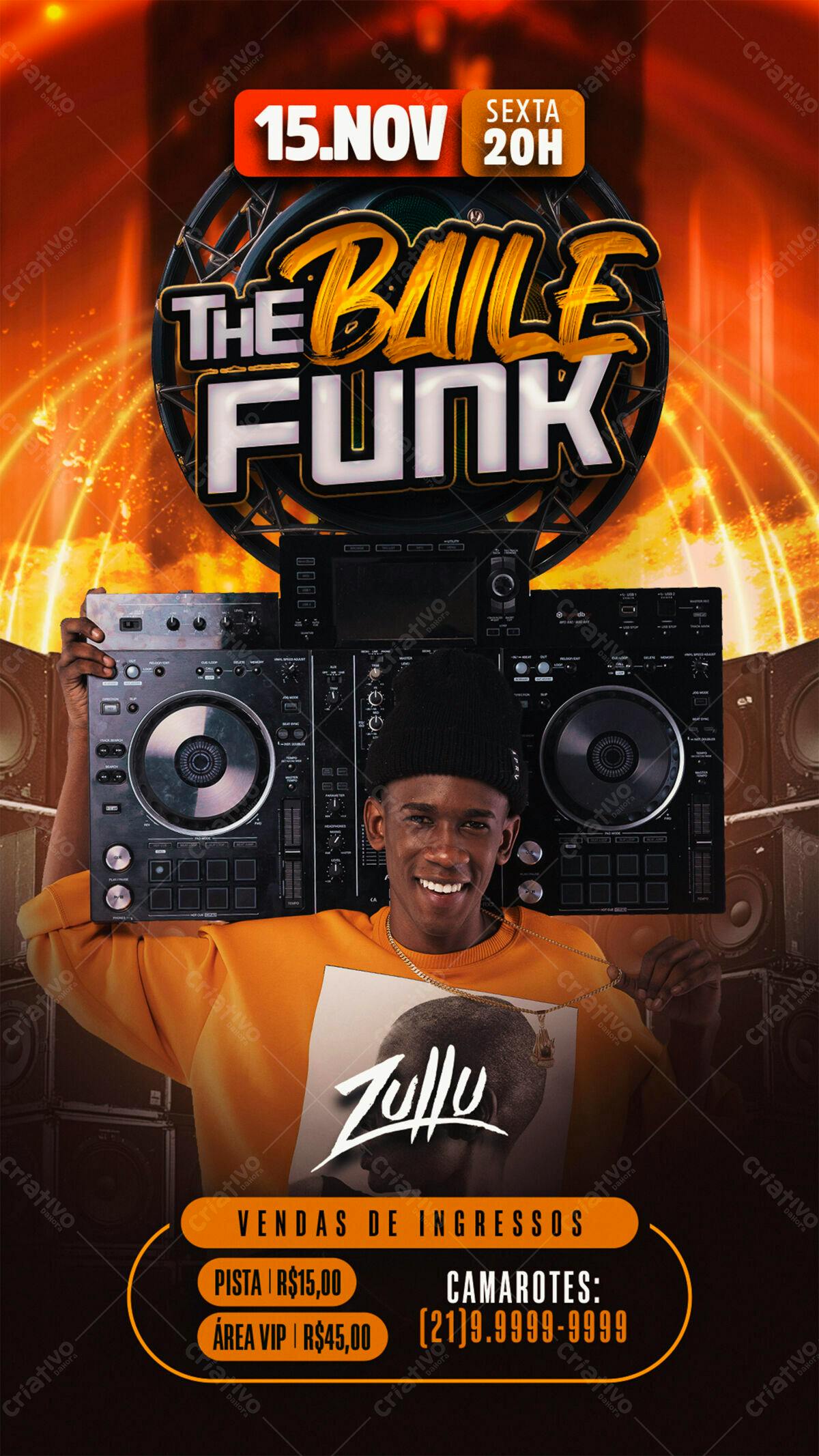 Flyer Baile Funk PSD Editável