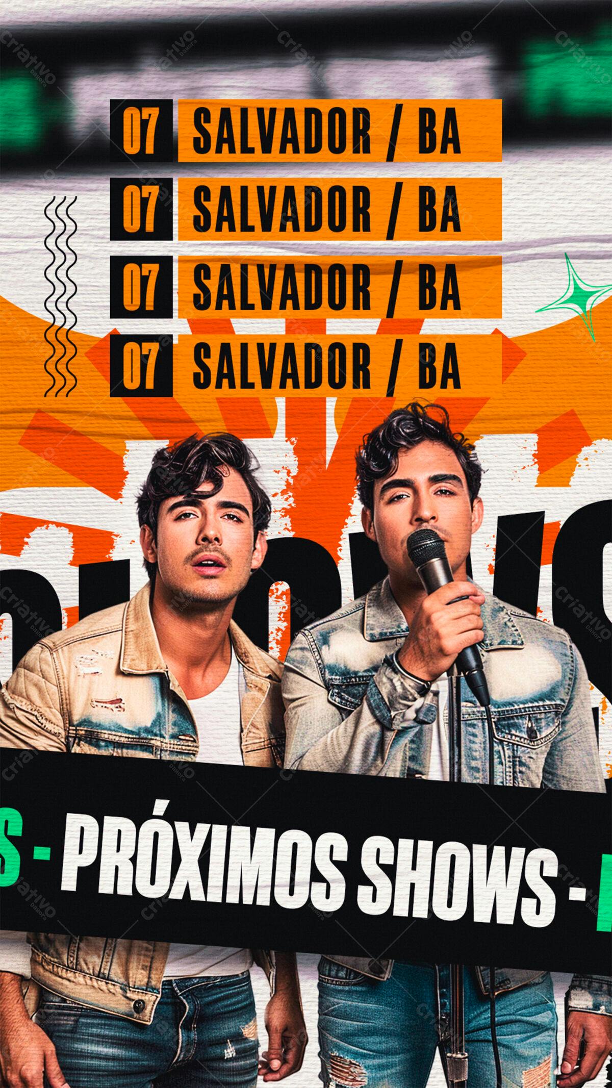 Flyer para Shows em Salvador PSD Editável