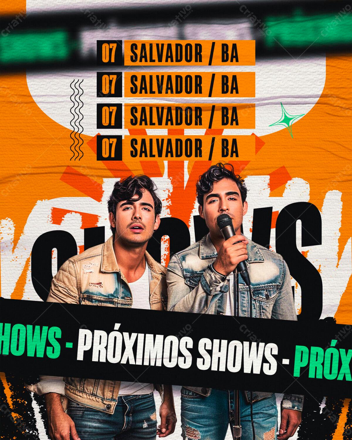 Flyer para Shows em Salvador PSD Editável
