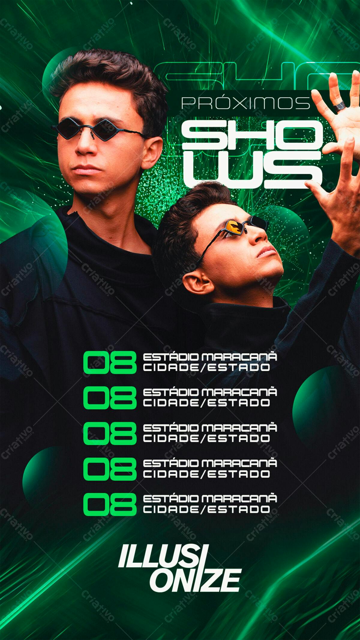Flyer para Show Musical PSD Editável