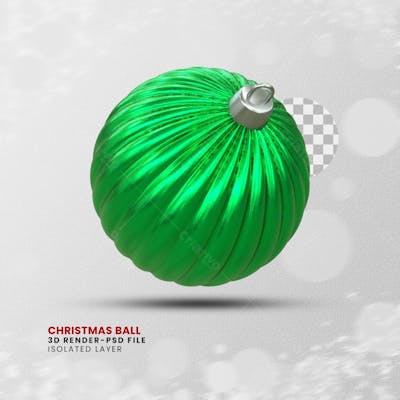 Elemento 3D Render Bola De Natal Christmas Ball 