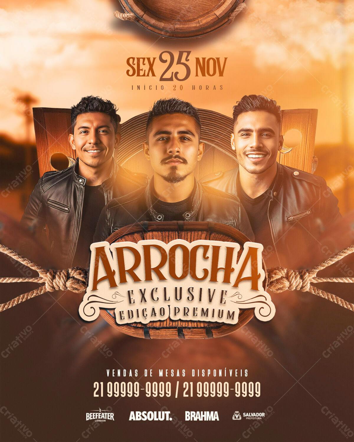 Flyer Arrocha Edição Premium PSD Editável