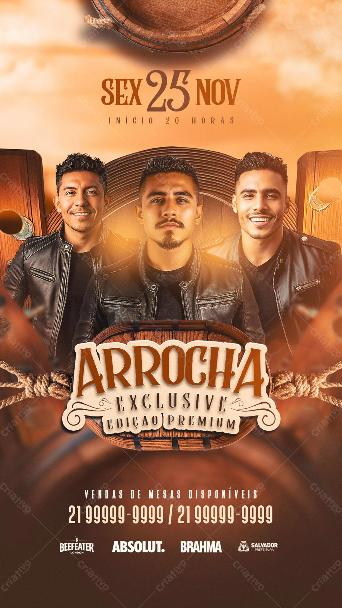 Flyer Arrocha Exclusivo Edição Premium PSD Editável