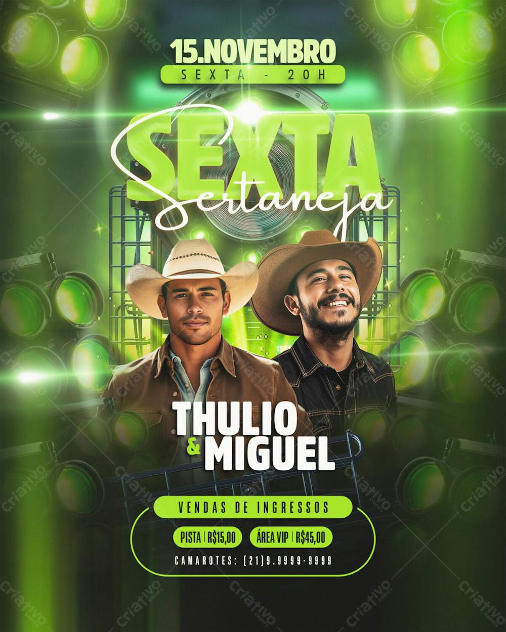 Flyer Evento Balada Sextagin Feed