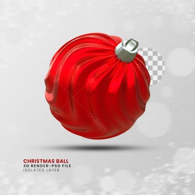 Elemento 3D Render Bola De Natal Christmas Ball 