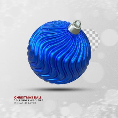 Elemento 3D Render Bola De Natal Christmas Ball 