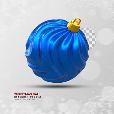 Elemento 3D Render Bola De Natal Christmas Ball 