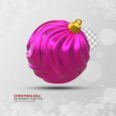 Elemento 3D Render Bola De Natal Christmas Ball 