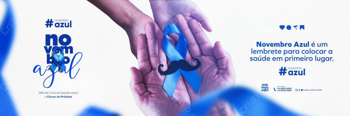 Banner Novembro Azul PSD Editável