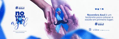 Carrossel Campanha Novembro Azul Conscientização E Prevenção Do Câncer De Próstata
