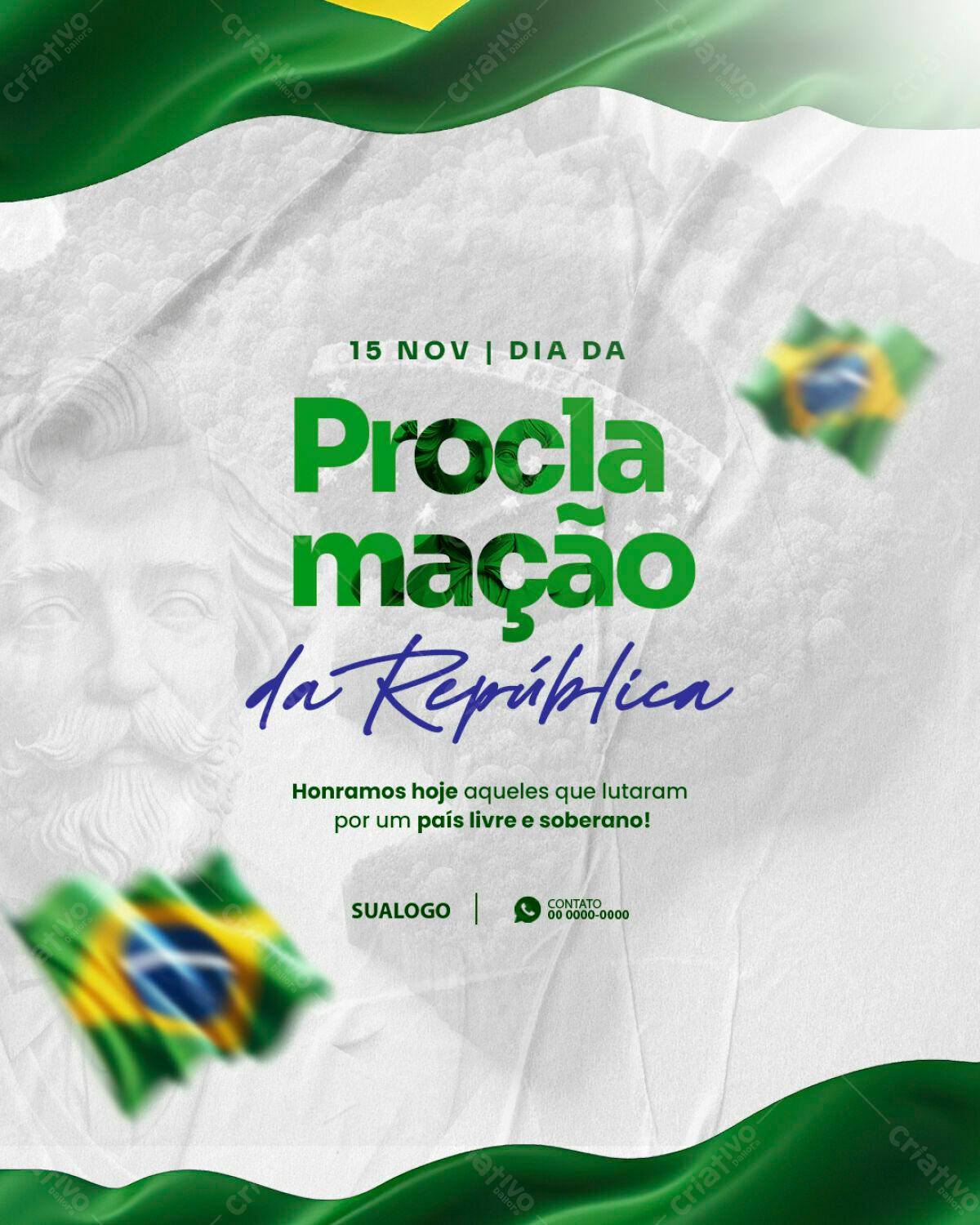Flyer Dia da Proclamação da República PSD Editável