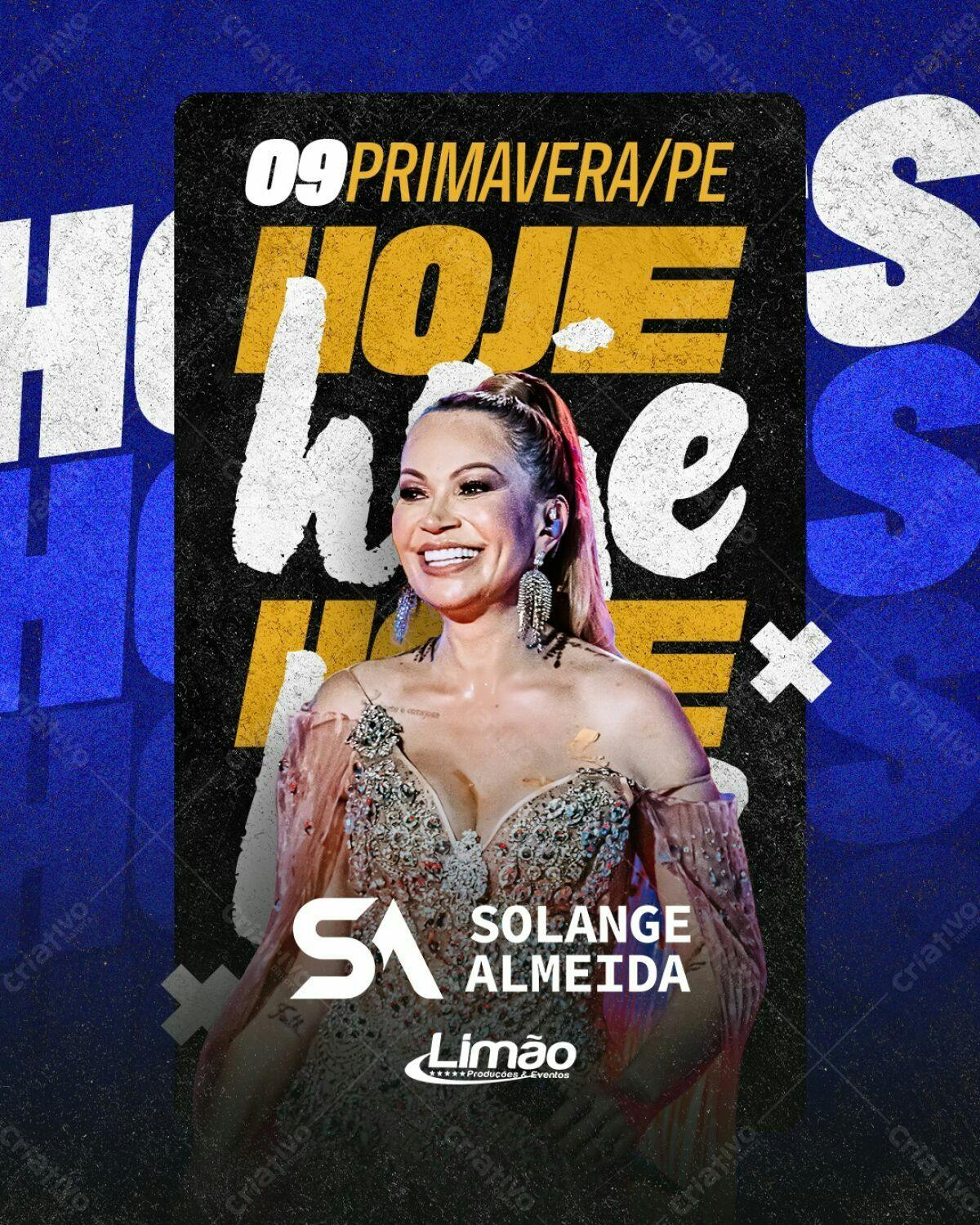 Flyer Show Solange Almeida PSD Editável