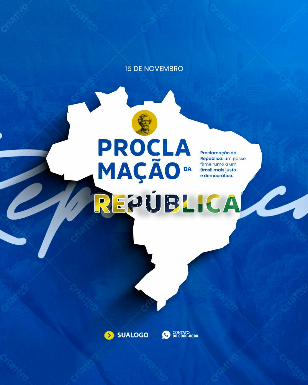 Flyer Proclamação da República PSD Editável