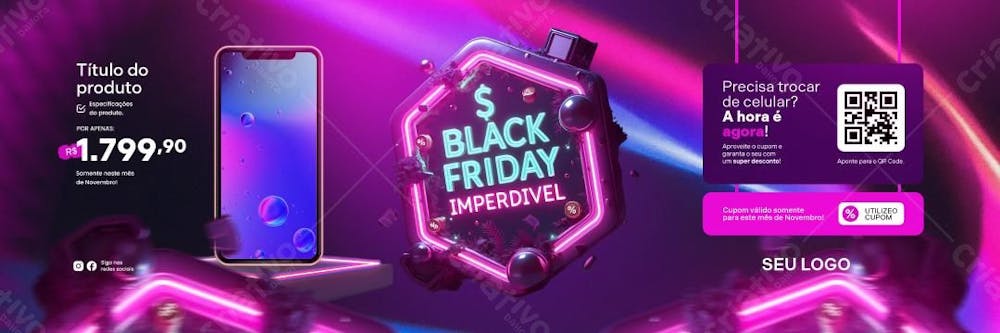 Banner Precisa Trocar De Celular Black Friday