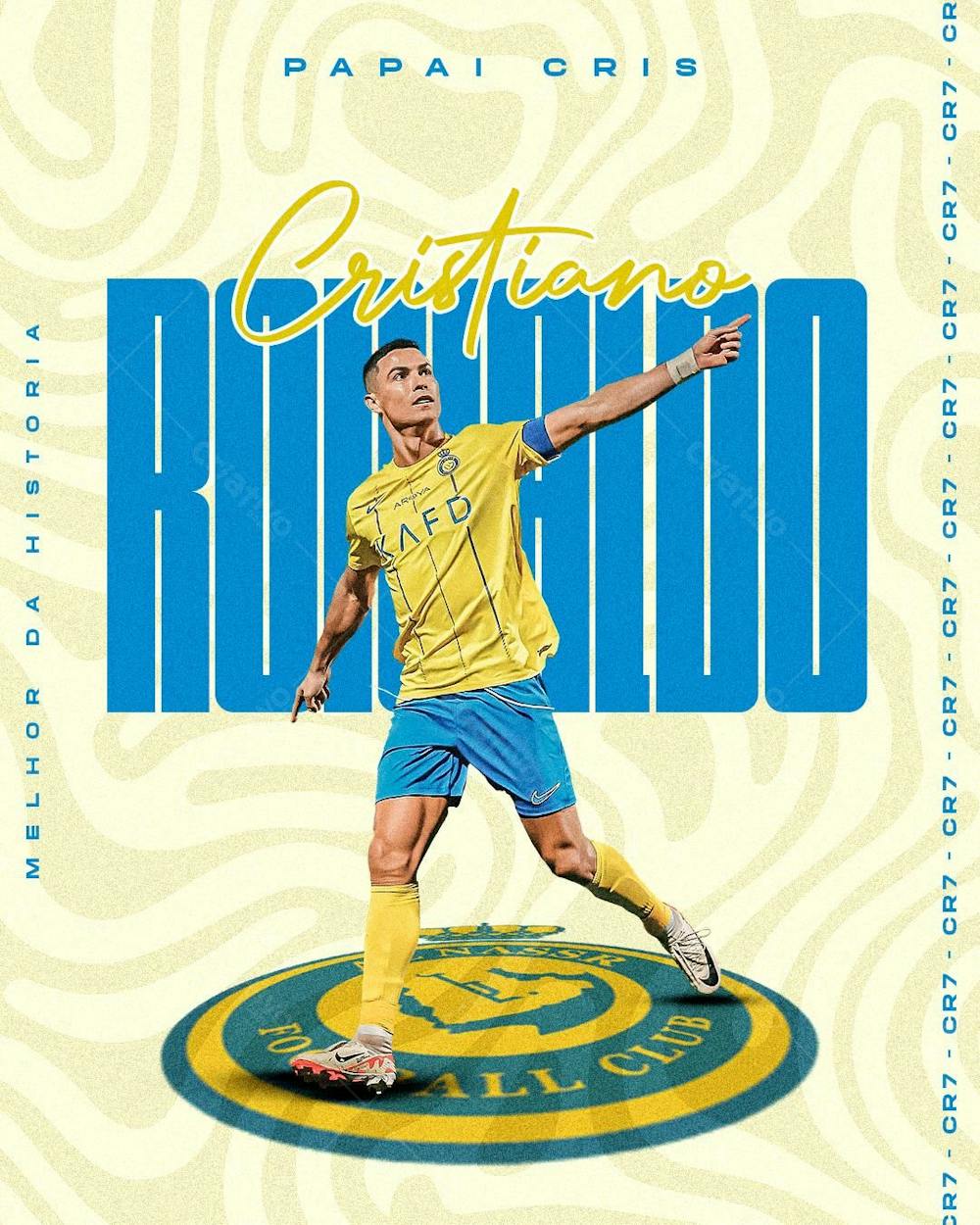 Flyer Futebol Cristiano Ronaldo Al Nassr Feed Psd