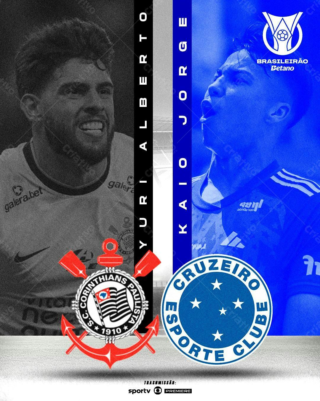 Flyer Corinthians x Cruzeiro PSD Editável