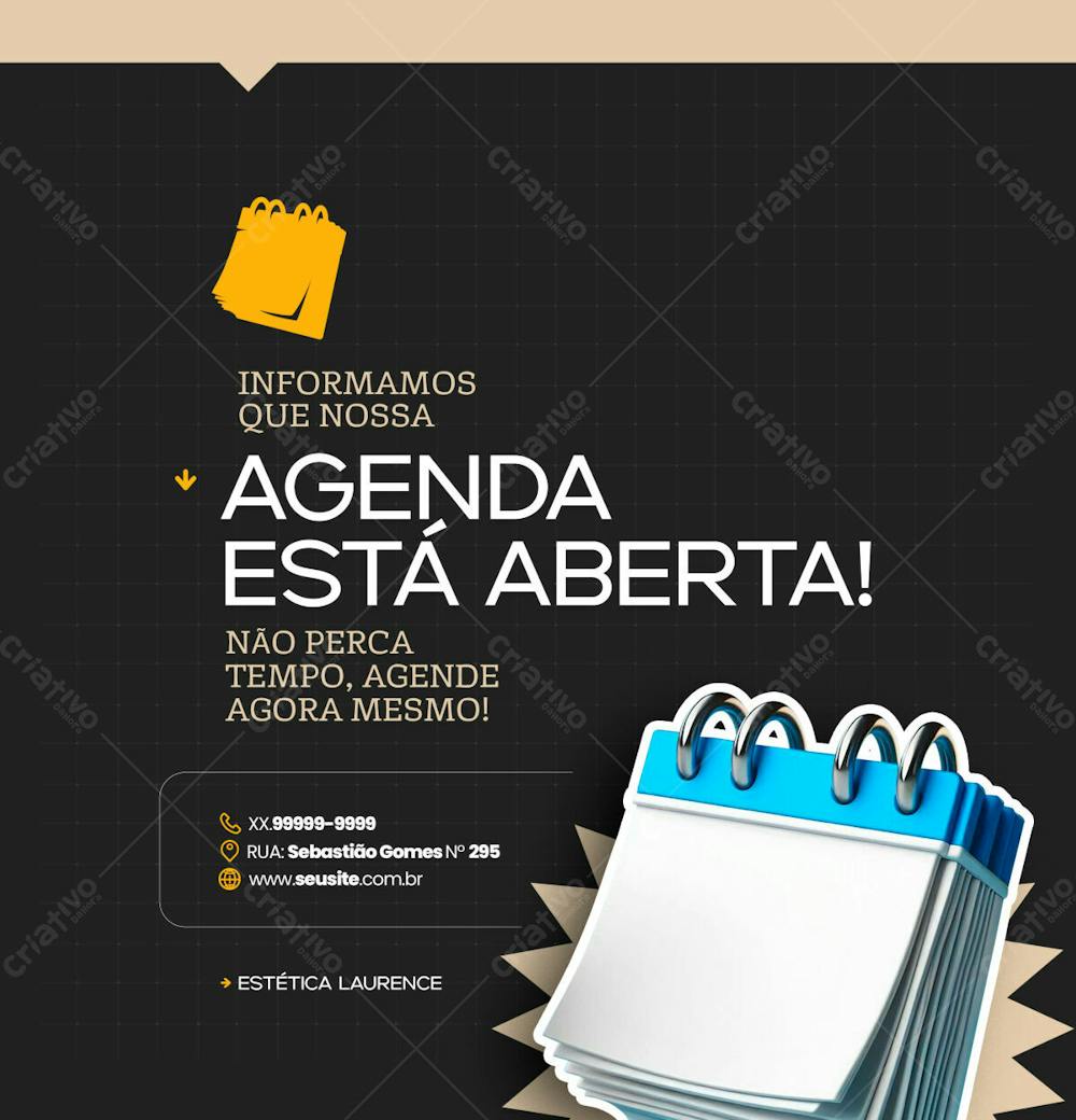 Informamos Que Nossa Agenda Está Aberta, Agenda Agora Mesmo