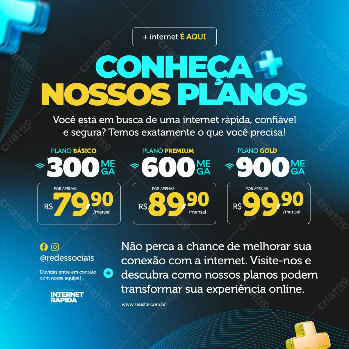 Flyer Plano de Internet PSD Editável