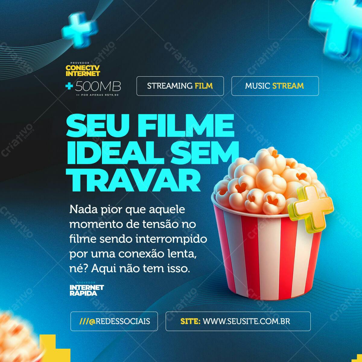 Flyer para Propaganda de Internet Rápida PSD Editável
