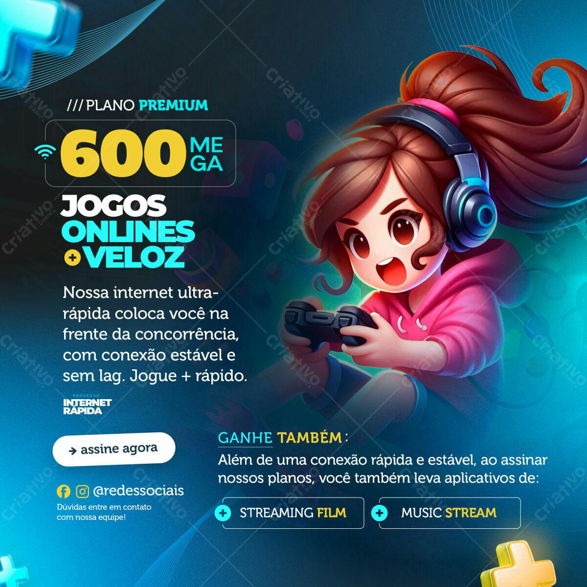 Flyer Promoção Internet Gamer PSD Editável