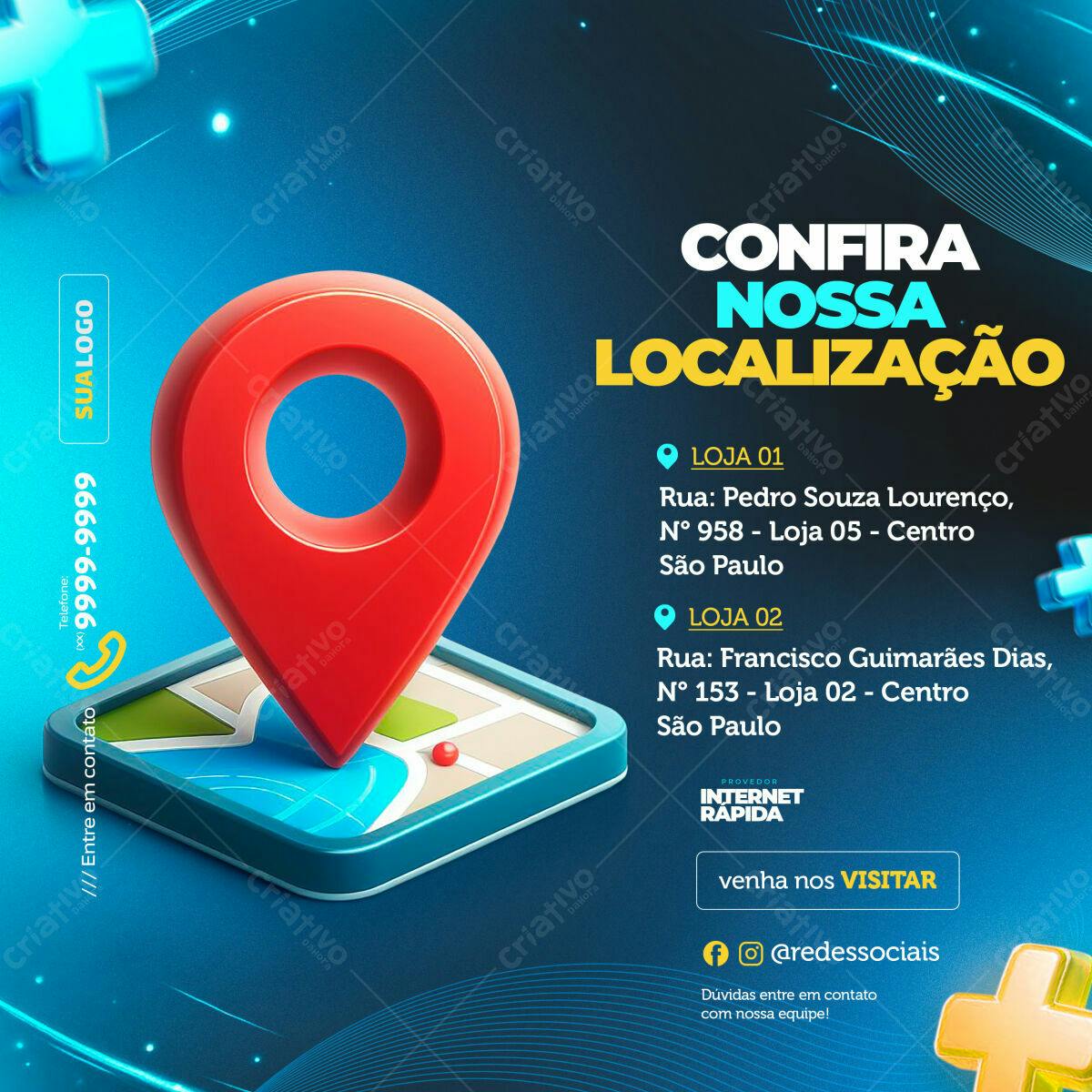 Flyer Localização Empresa PSD Editável