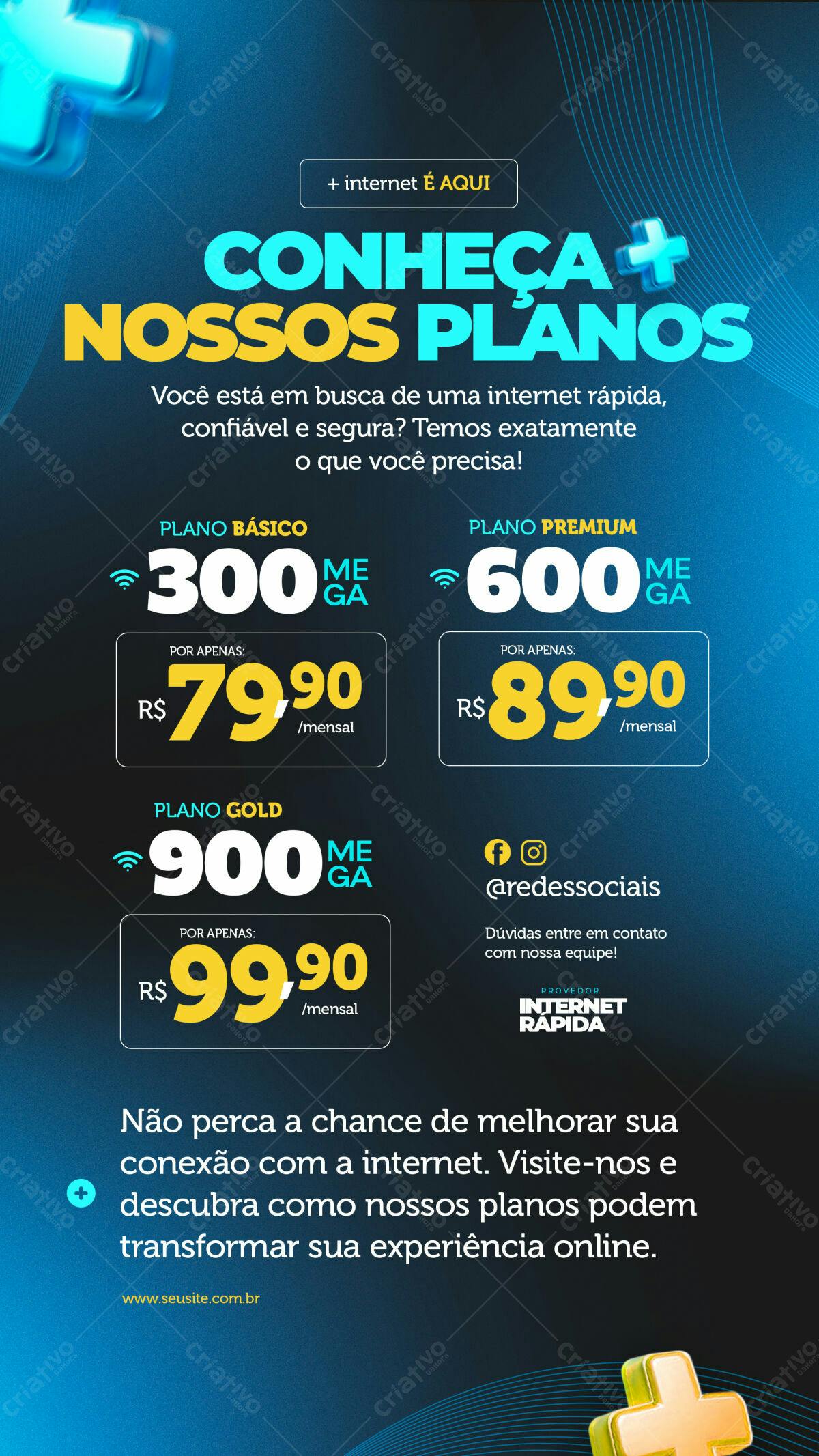 Flyer para Plano de Internet PSD Editável