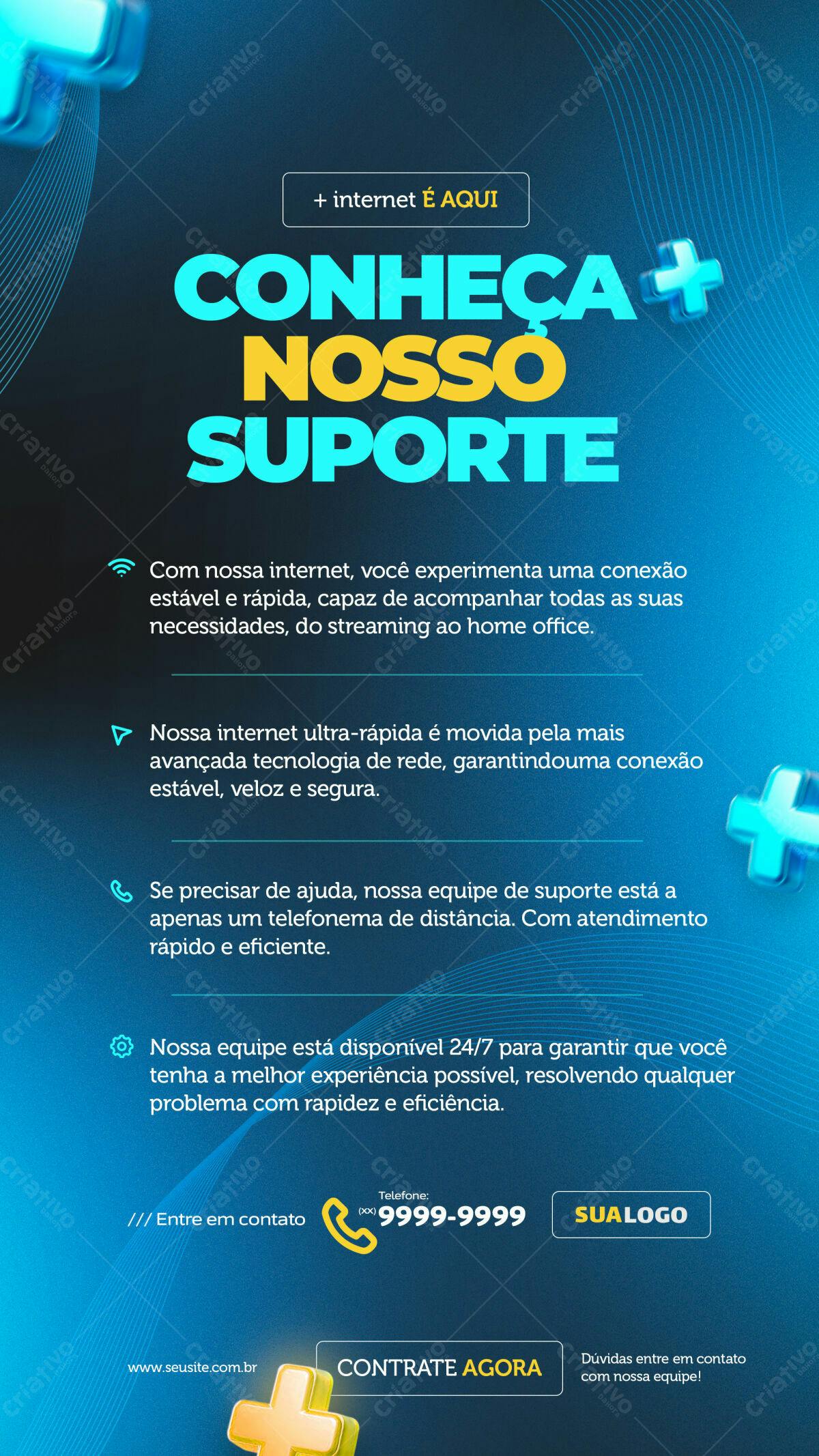 Flyer Propaganda Internet PSD Editável